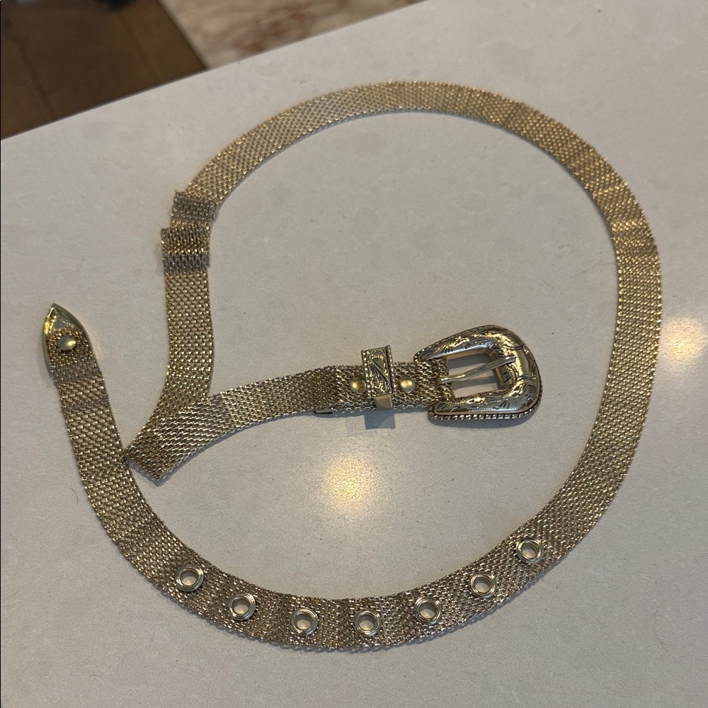 Free People Gold Mesh Belt